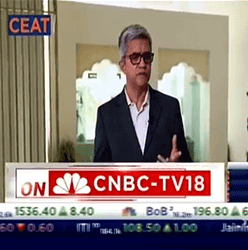 A representative on CNBC-TV18 sharing insights on the CEAT Tyre